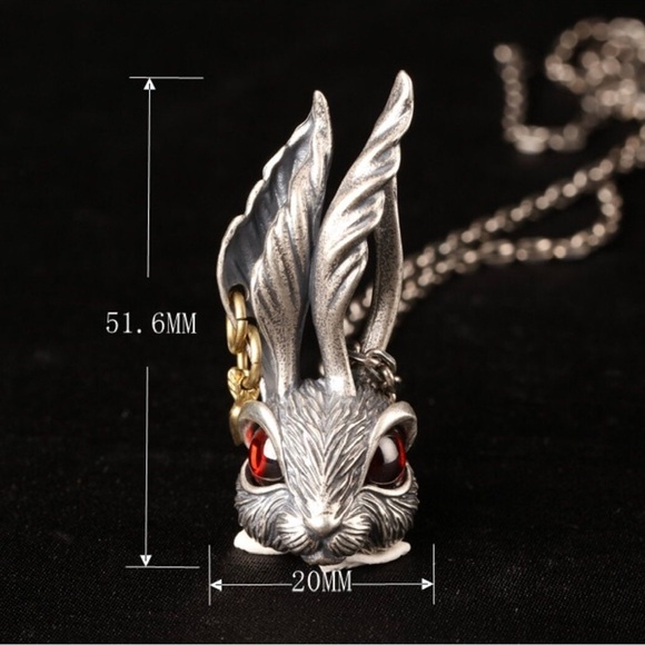 Men's and Women's Cool Gothic Rock Rabbit Necklace - Picture 5 of 8